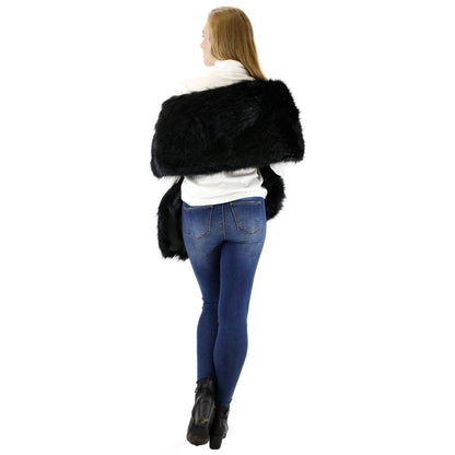 FAUX FUR SHAWL WIDE P373 (3PC)