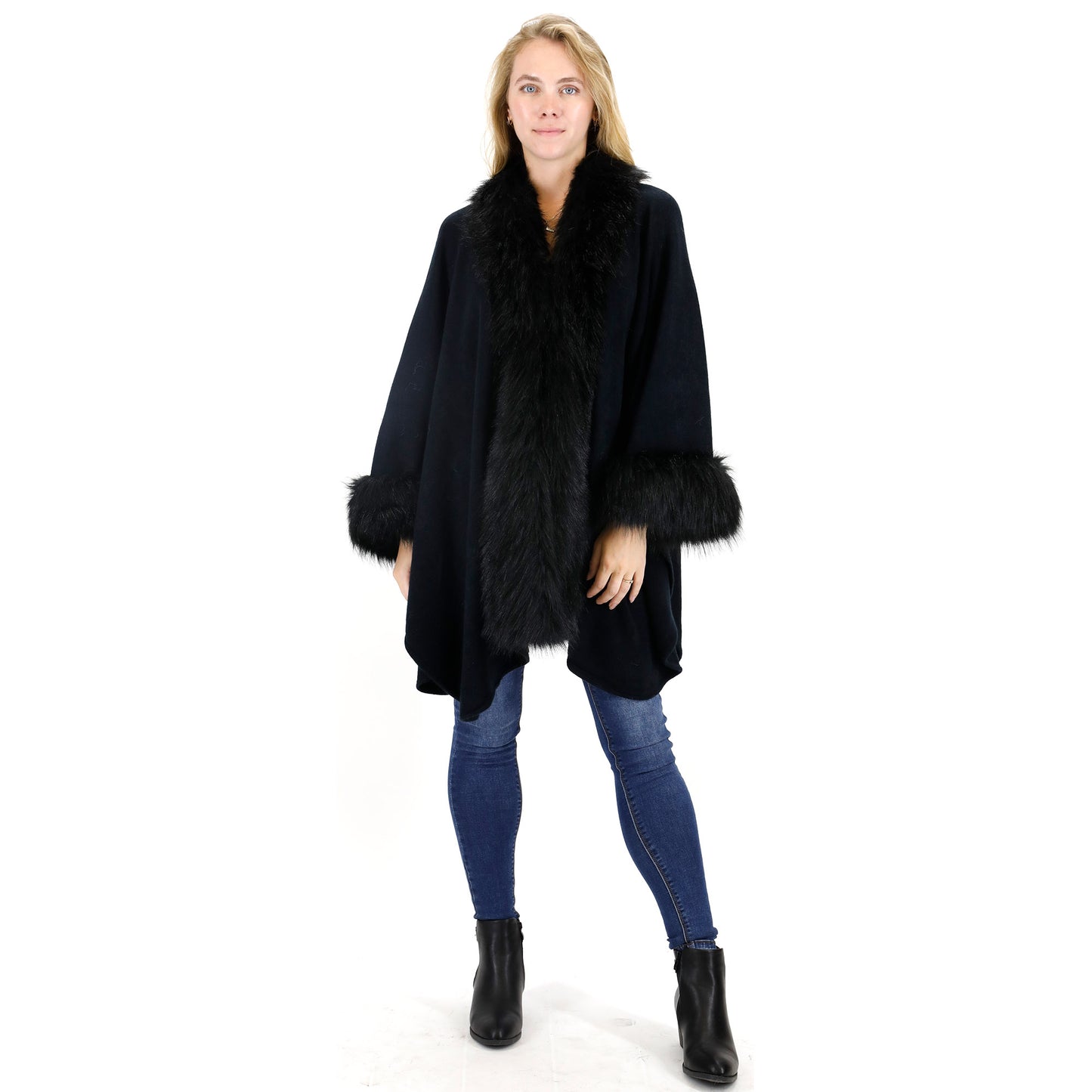 FUR SHAWL LONG SH921 (3PC)