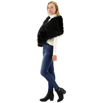 FAUX FUR SHAWL WIDE P373 (3PC)