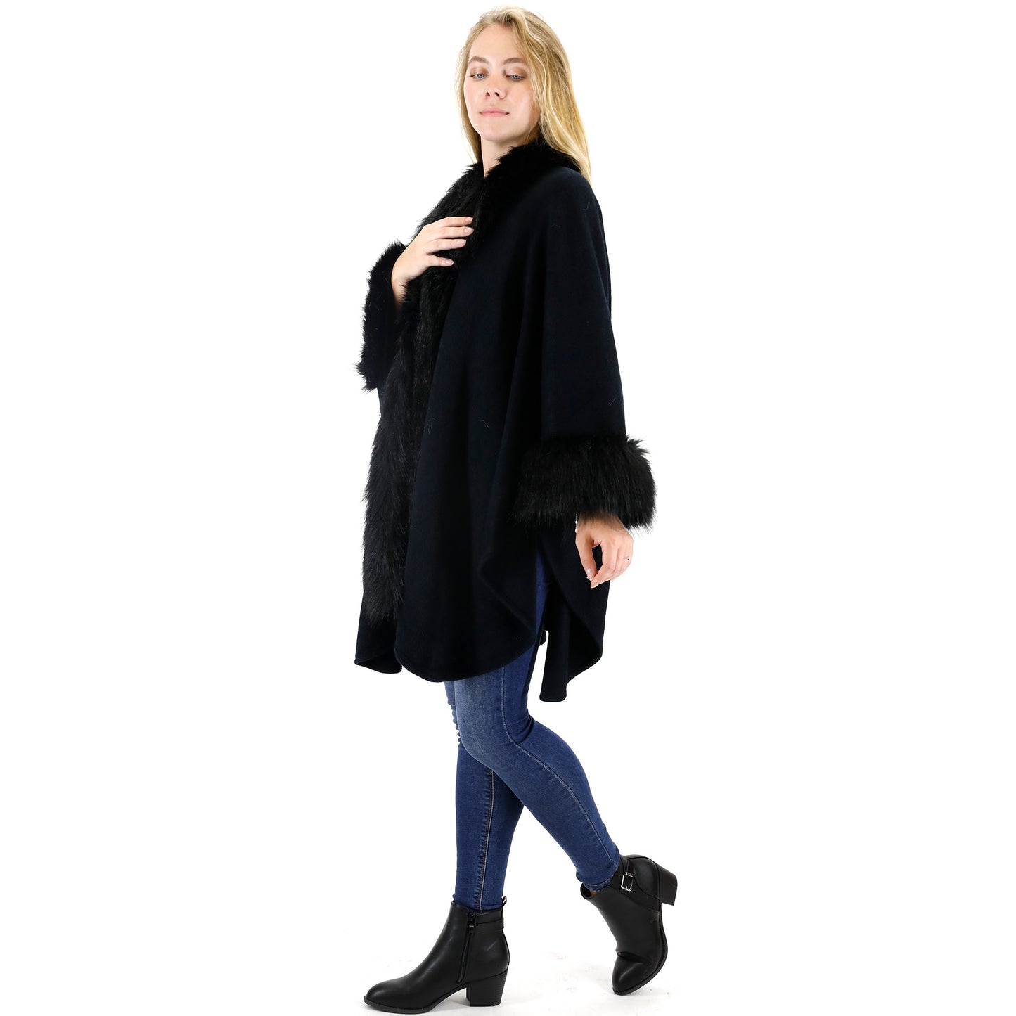 FUR SHAWL LONG SH921 (3PC)