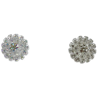 Rhinestone Flower Brooch BC0427-10 (12PC)