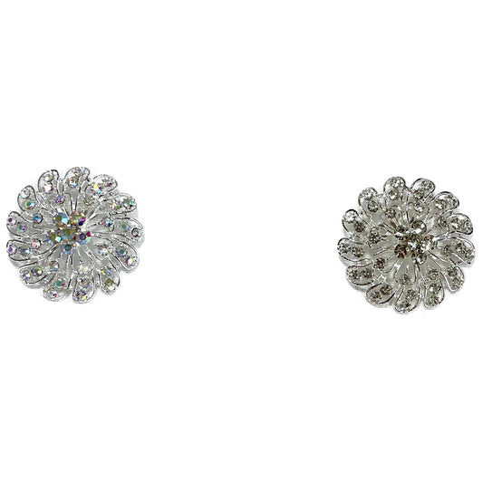 Rhinestone Flower Brooch BC0427-10 (12PC)