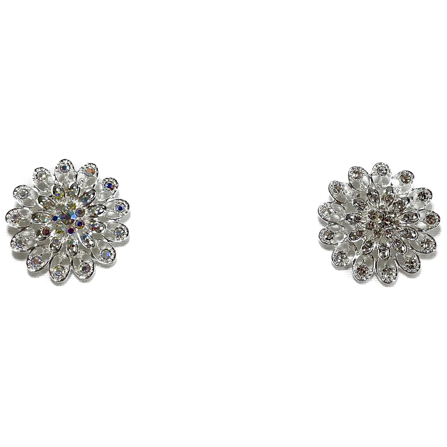 Rhinestone Flower Brooch BC0427-12 (12PC)