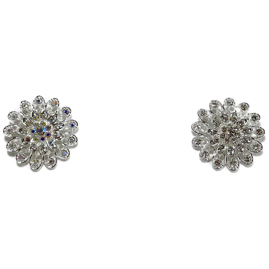 Rhinestone Flower Brooch BC0427-12 (12PC)