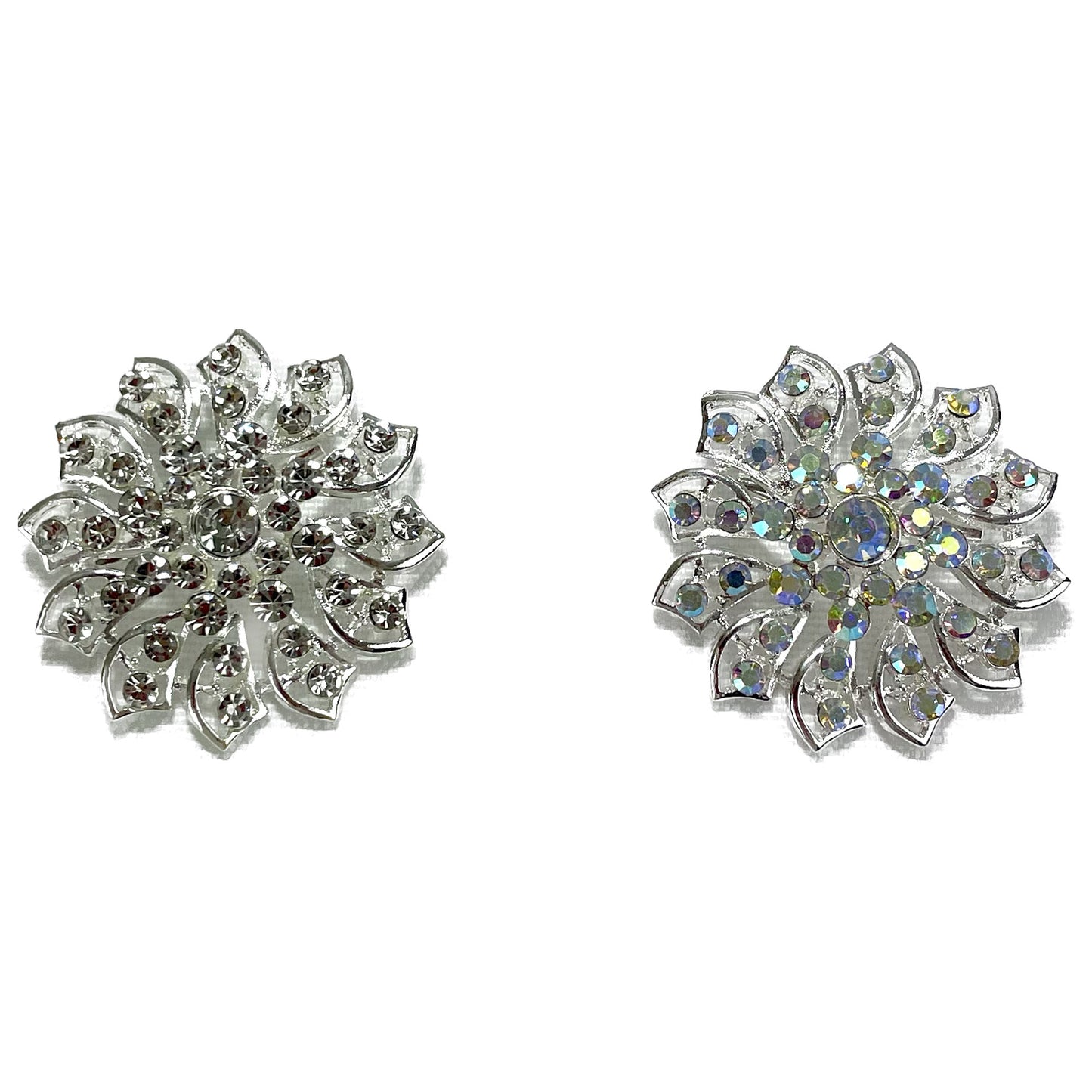 Rhinestone Flower Brooch BC0427-13 (12PC)