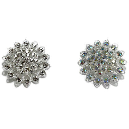Rhinestone Flower Brooch BC0427-14 (12PC)