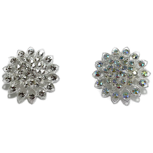 Rhinestone Flower Brooch BC0427-14 (12PC)