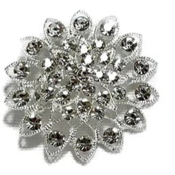 Rhinestone Flower Brooch BC0427-13 (12PC)