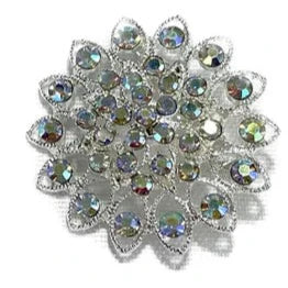 Rhinestone Flower Brooch BC0427-13 (12PC)