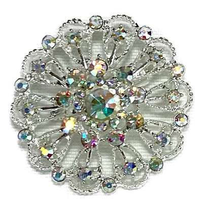 Rhinestone Flower Brooch Bc0427-15 (12pc)