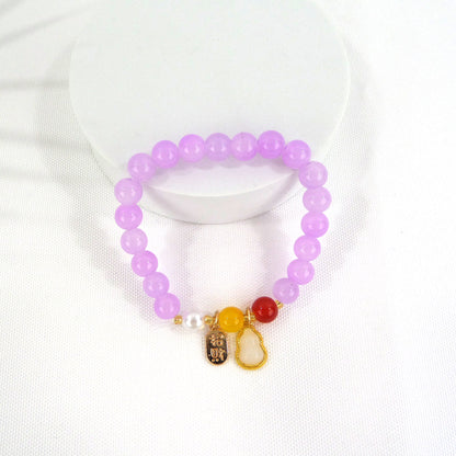 Natural Stone Charm Bracelet CBR3720-3 (12PC)