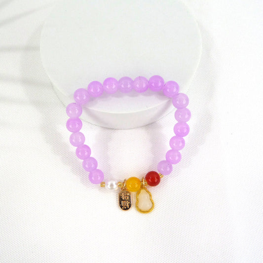 Natural Stone Charm Bracelet CBR3720-3 (12PC)