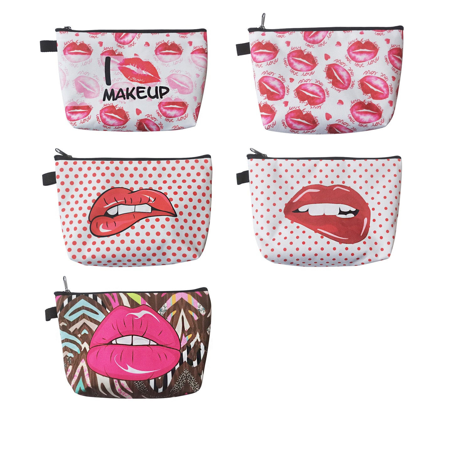 Lips Graphic Makeup Pouch BG3111-70 (12PC)