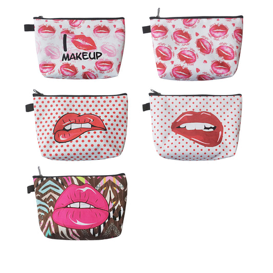 Lips Graphic Makeup Pouch BG3111-70 (12PC)