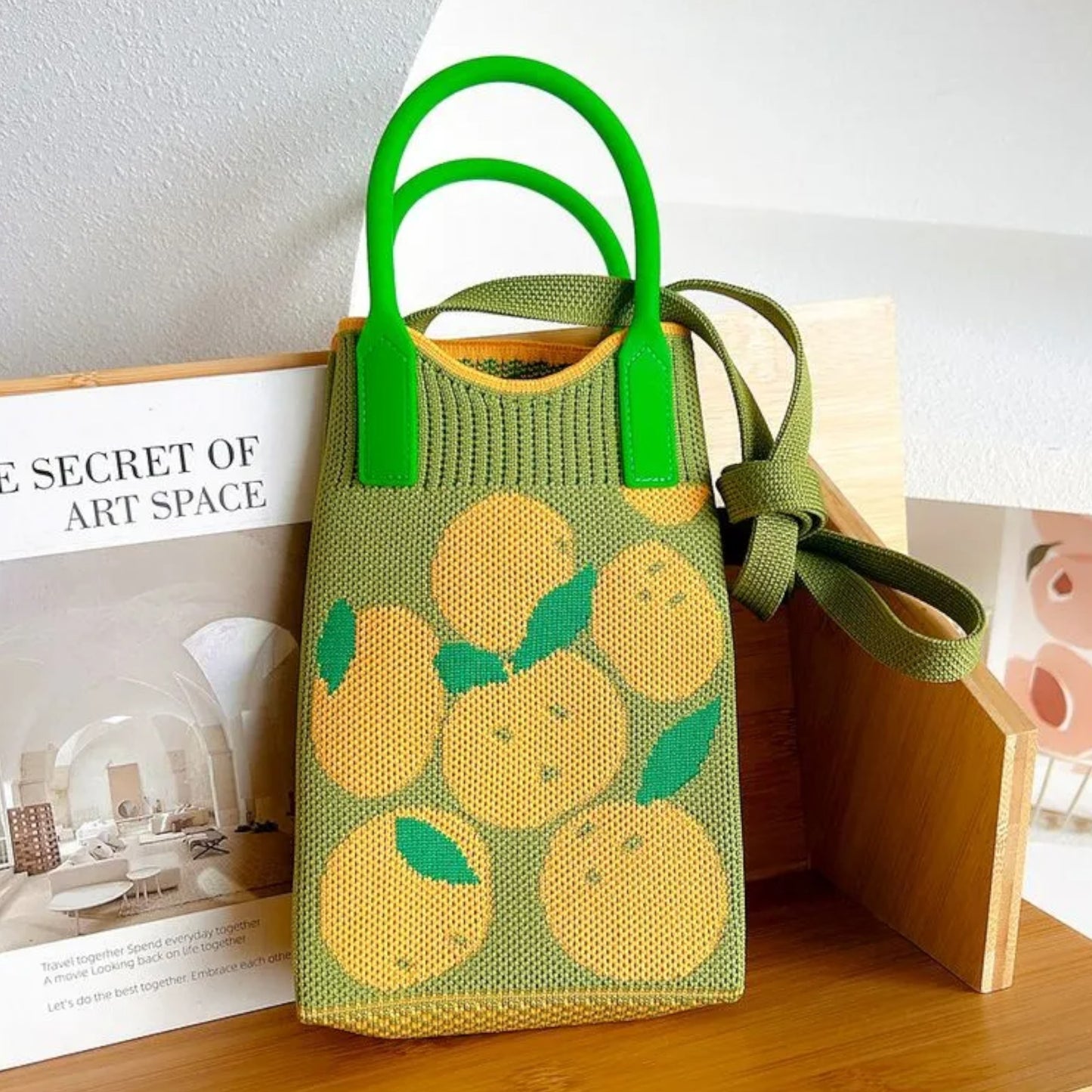 Fruit Pattern Knitted Phone Crossbody Bag BG315-3 (12PC)