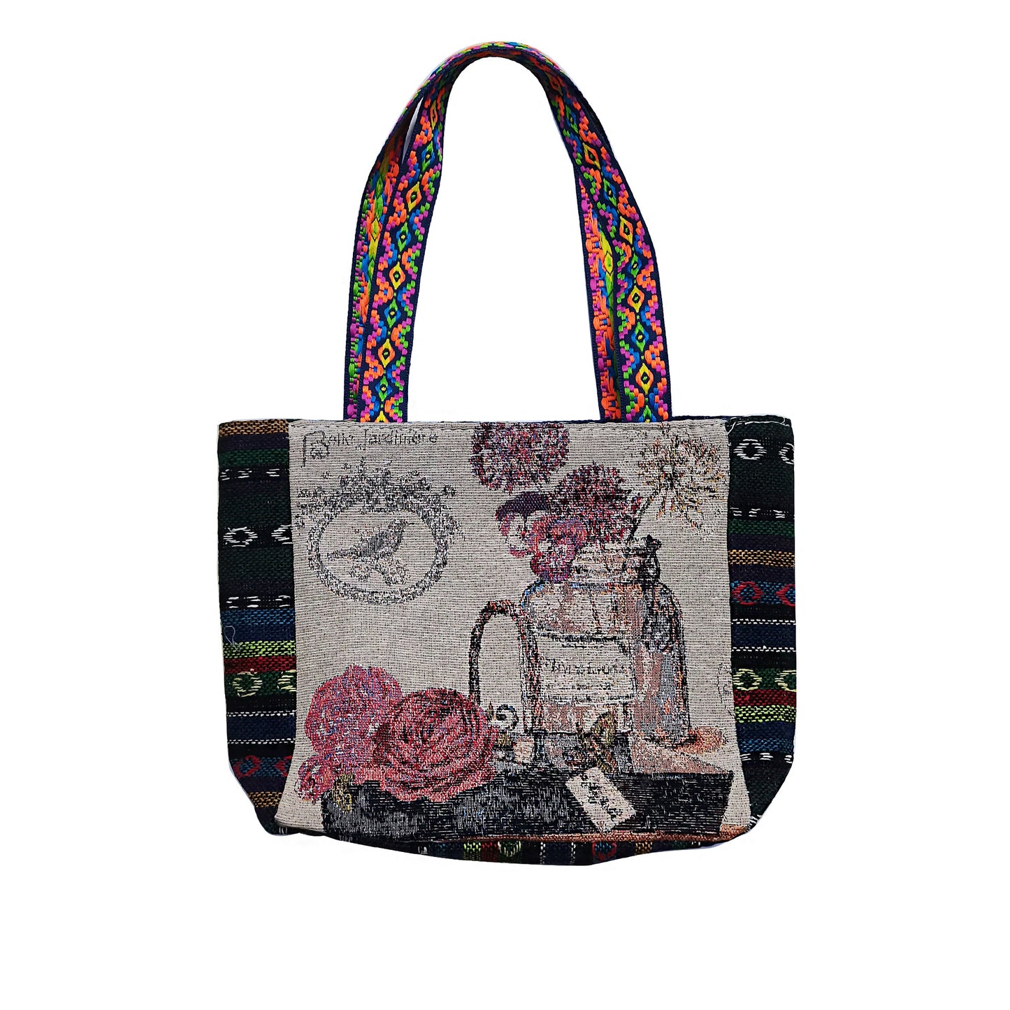 Elephant Bird Flower Embroidery Tote Shoulder Bag BG4107-16 (12PC)