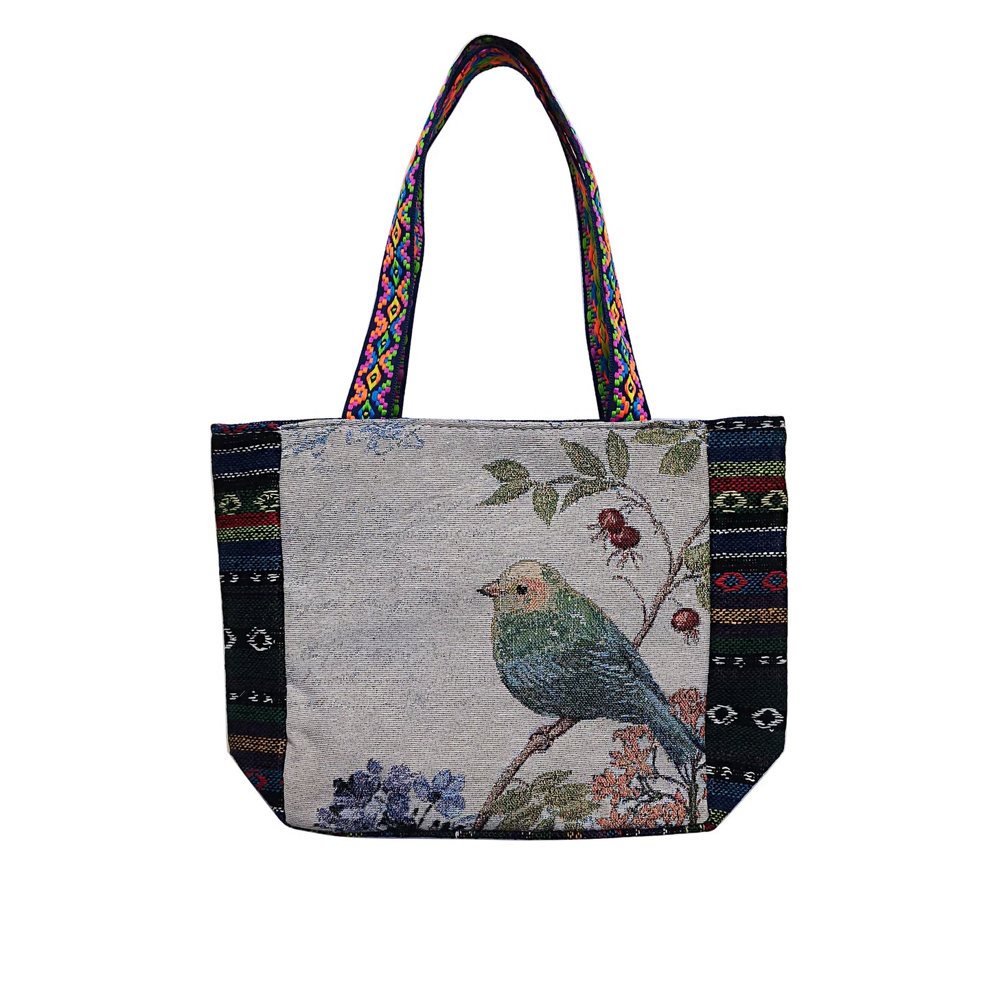 Elephant Bird Flower Embroidery Tote Shoulder Bag BG4107-16 (12PC)