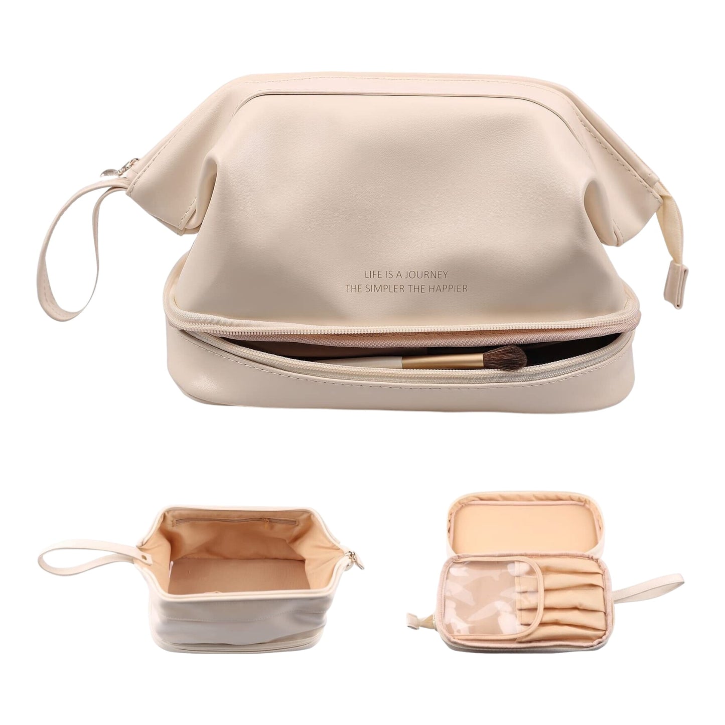 Large Capacity Makeup Cosmetic Pouch Bag BG4224-3 (6pc)
