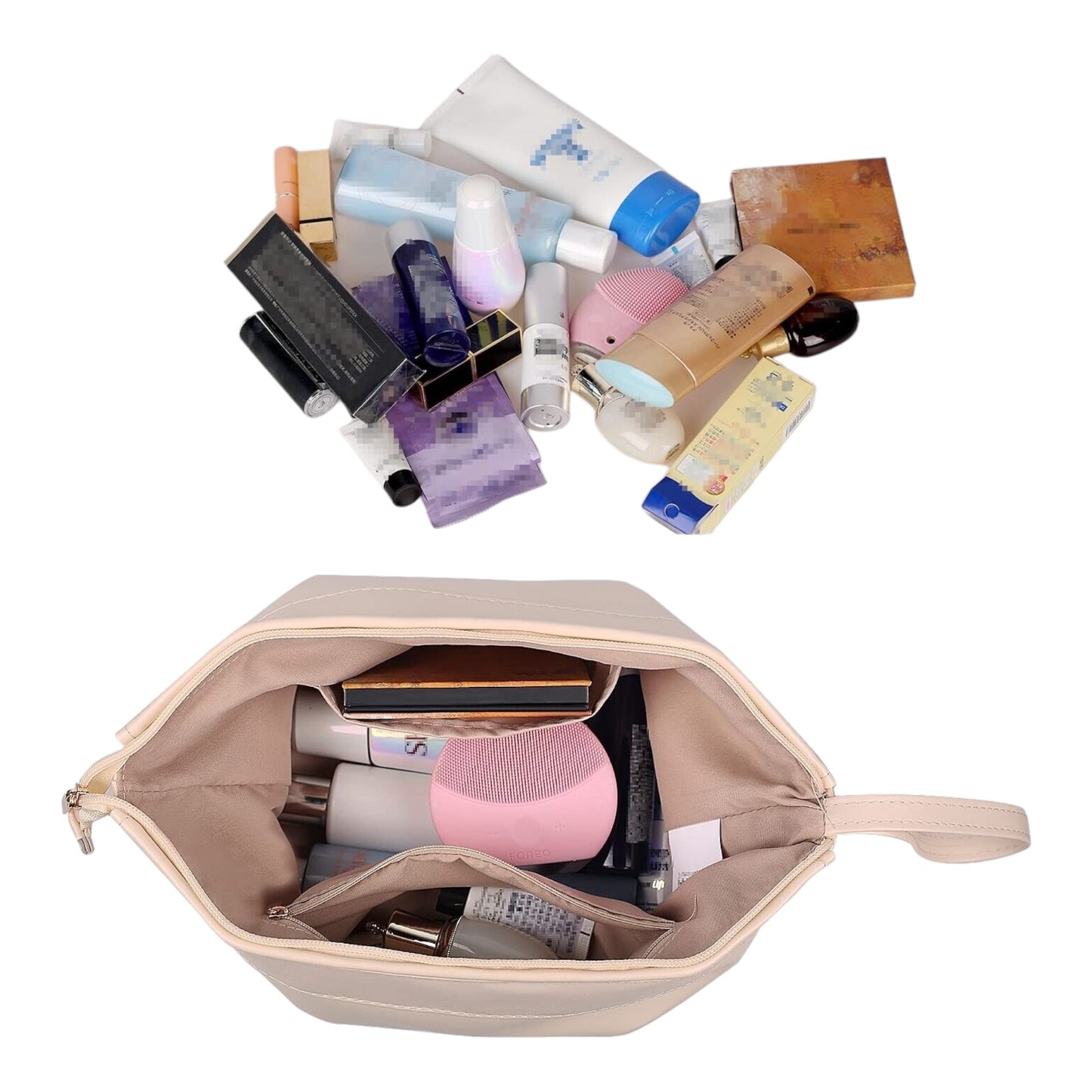 Large Capacity Makeup Cosmetic Pouch Bag BG4224-3 (6pc)