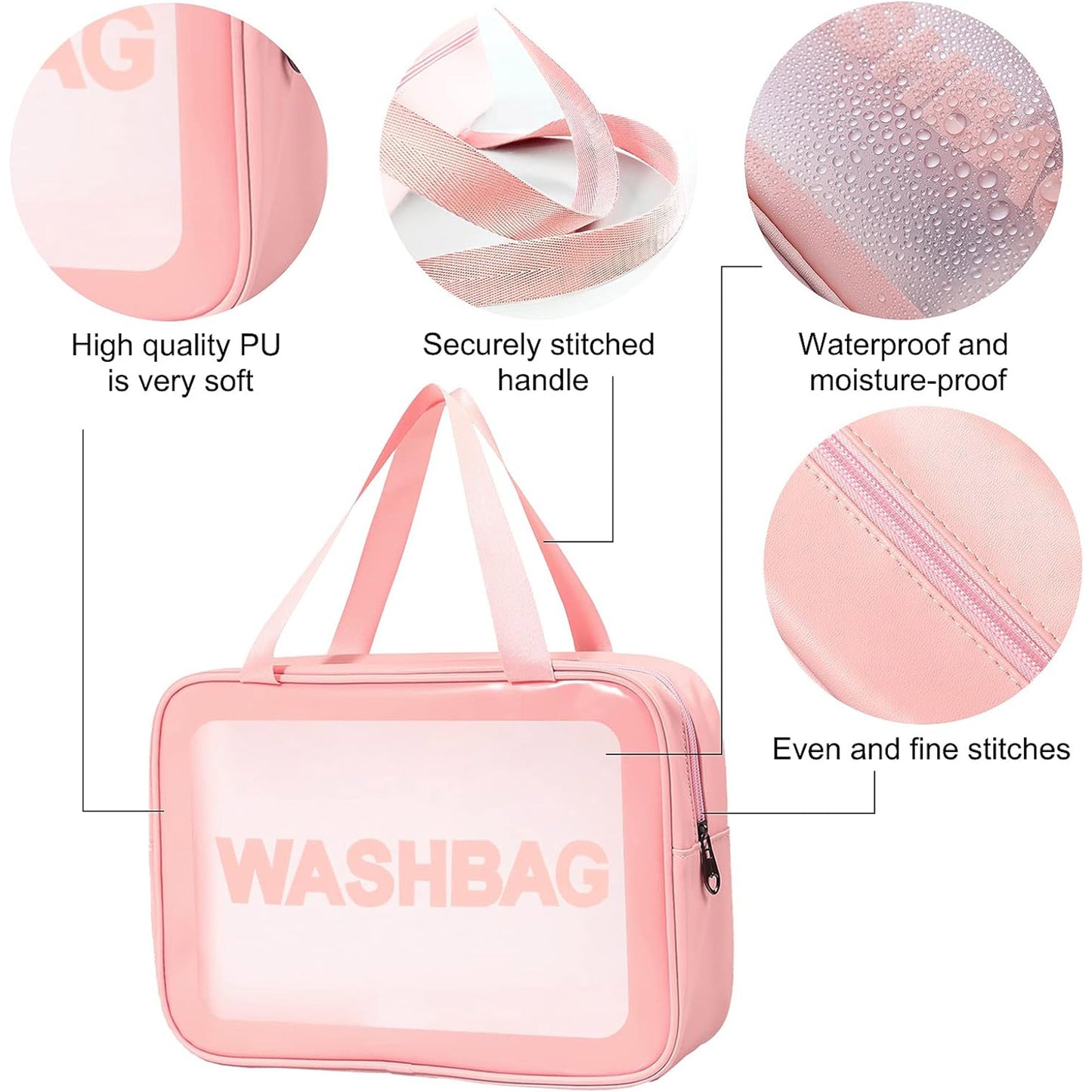 Waterproof Portable Cosmetic Bag 3pc Set BG4224-4 (6PC)