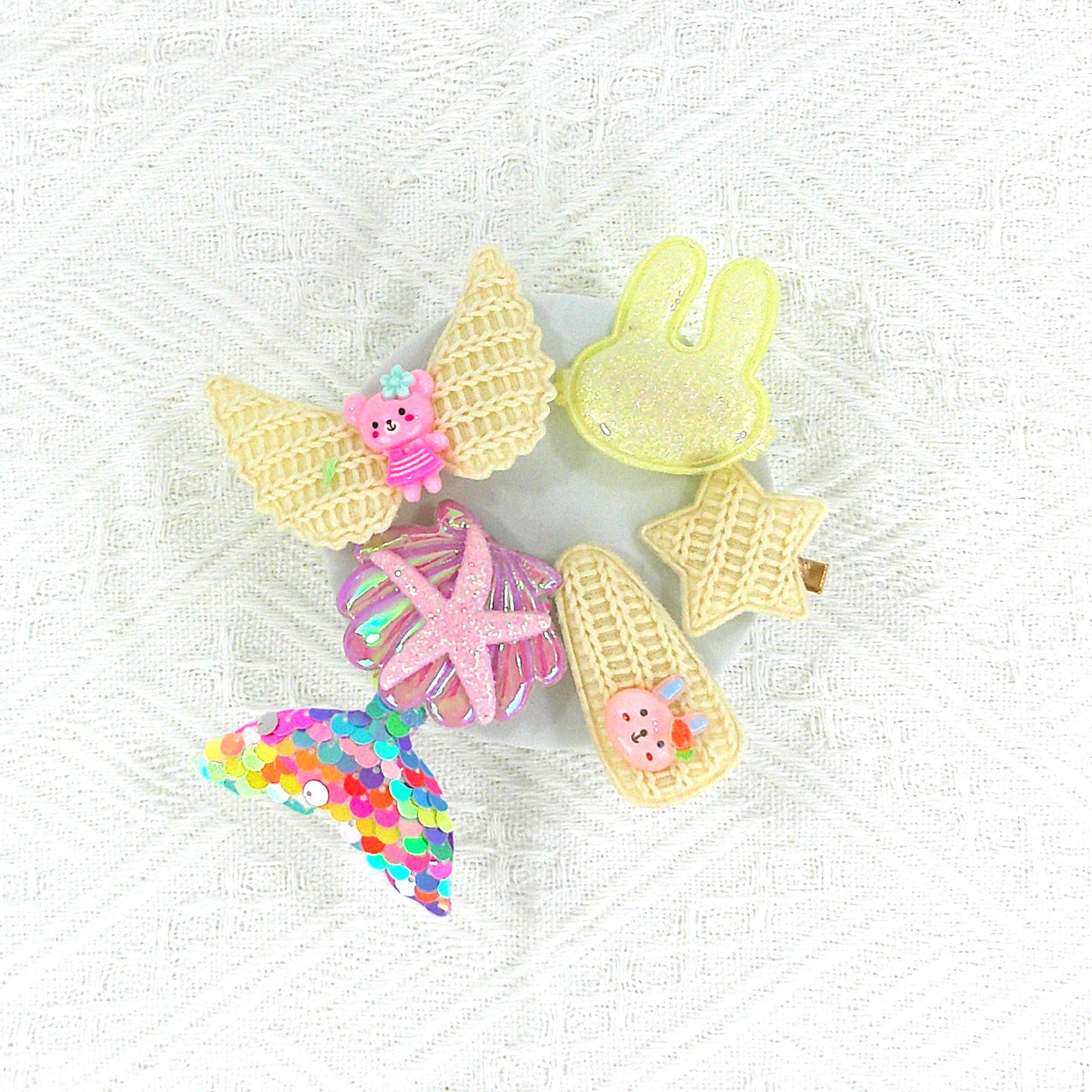 Kids Cute Cartoon Bunny Hair Clips BH4229-1 (12PC)