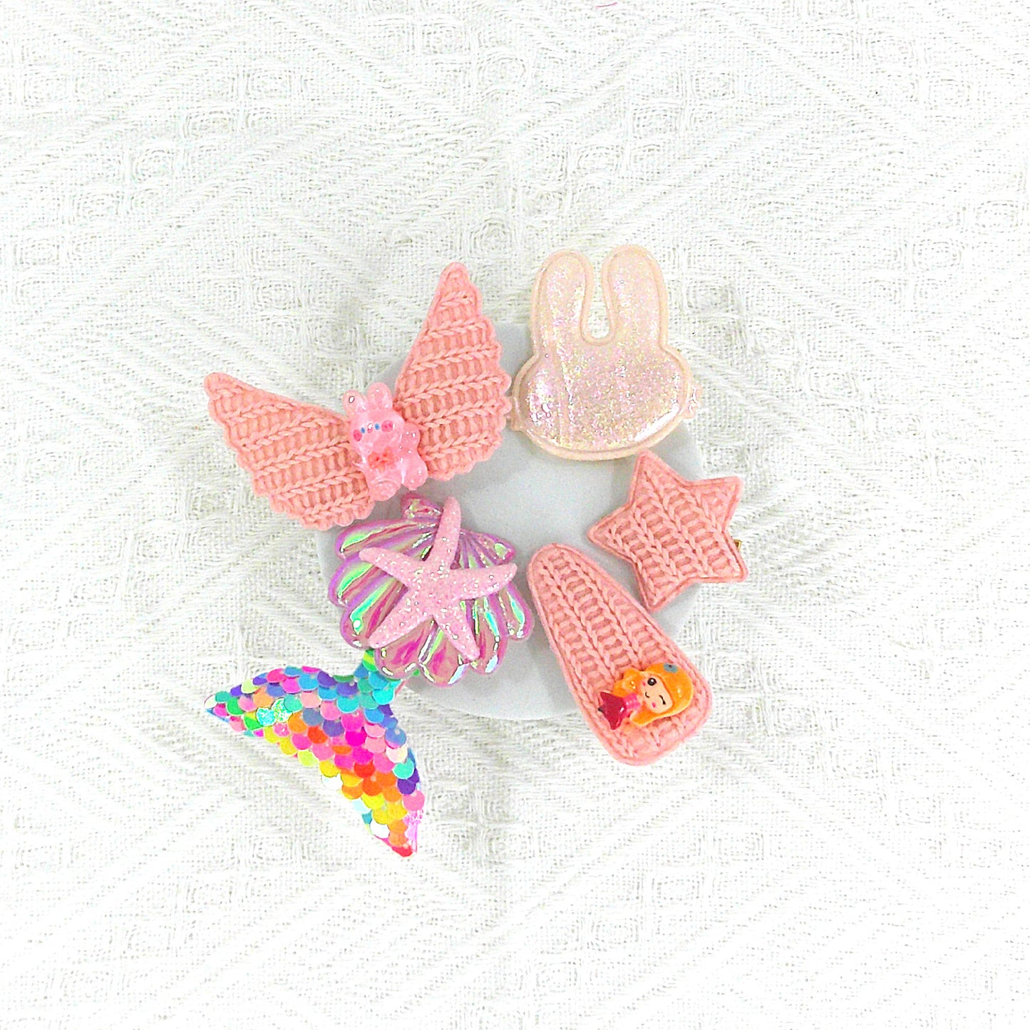 Kids Cute Cartoon Bunny Hair Clips BH4229-1 (12PC)