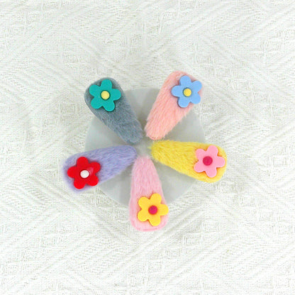 Kids Cute Cartoon Pom Pom Hair Clips BH4229-3 (12PC)