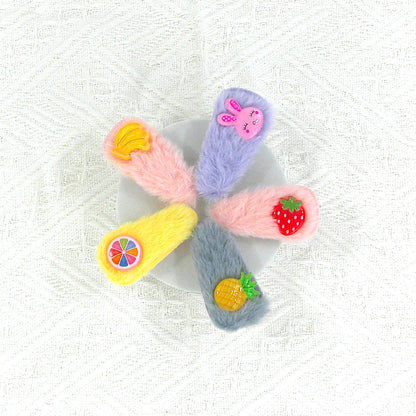 Kids Cute Cartoon Pom Pom Hair Clips BH4229-3 (12PC)