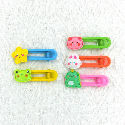KIDS CUTE CHARM COLORFUL HAIR CLIP 4977-19 (5CASE)