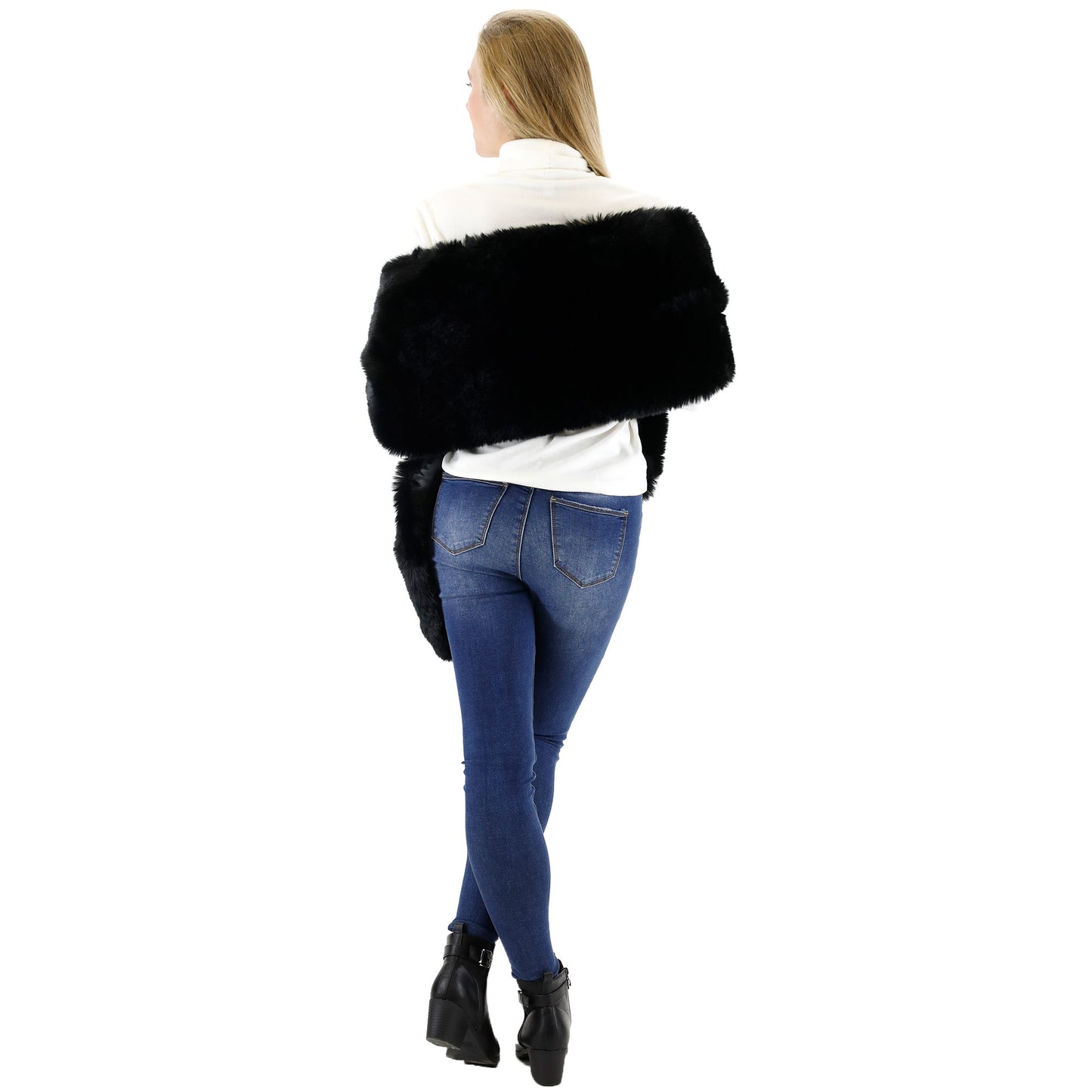MINK FUR SHAWL WIDE P3735 (3PC)