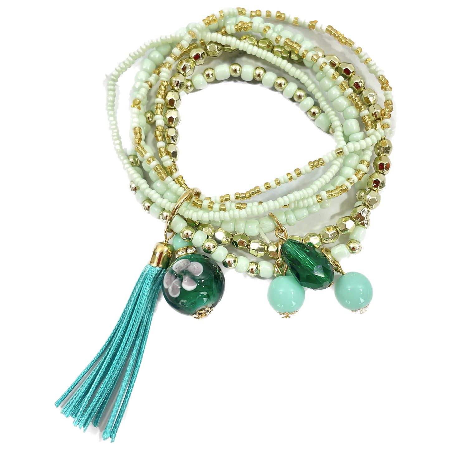 Tassel Bead Bracelet BR2221-19. (12PC)