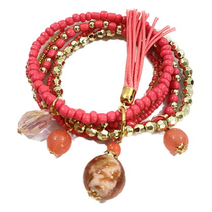 Tassel Bead Bracelet BR2221-19. (12PC)