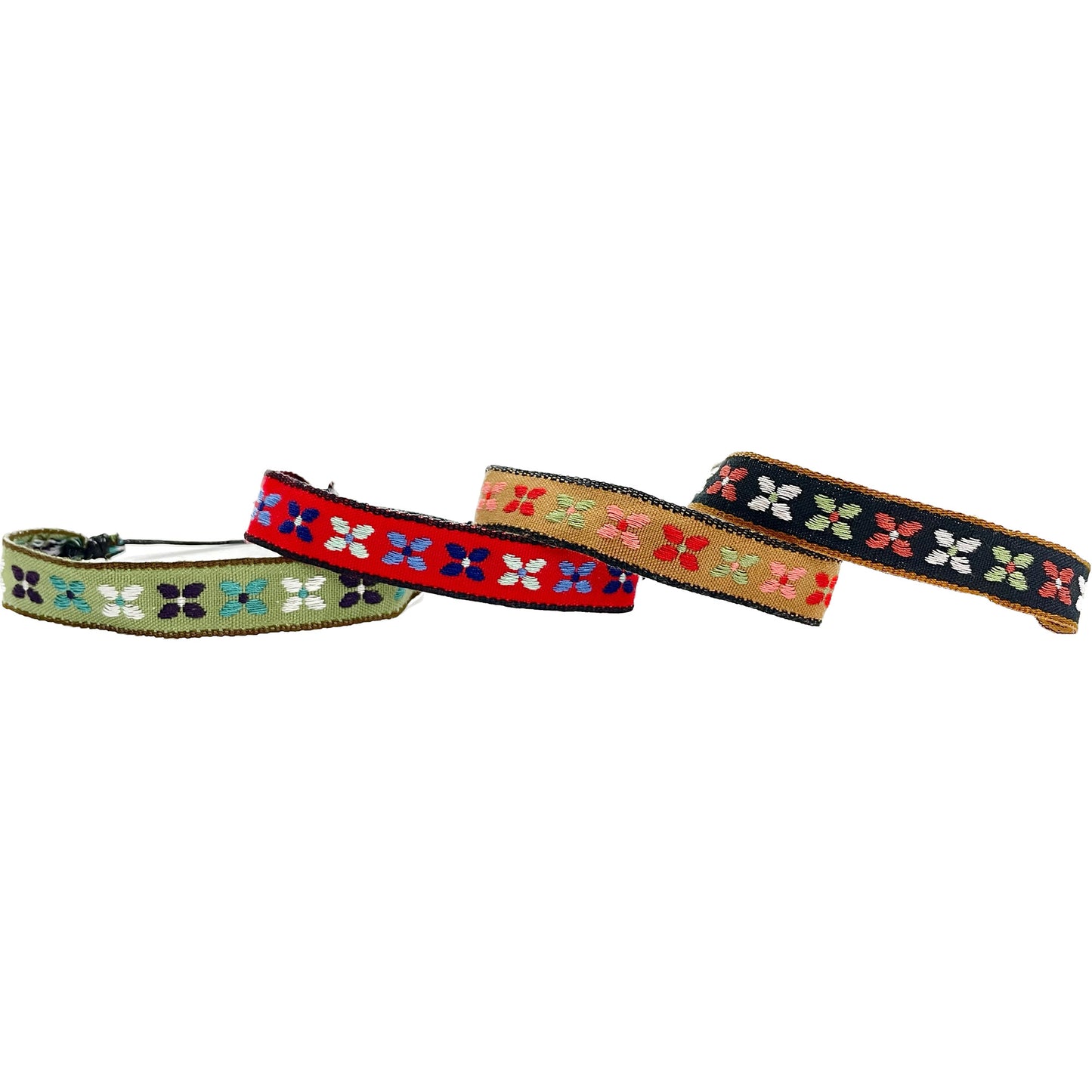 Thread Woven Flower Pattern Bracelet BR2826-40 (12PC)
