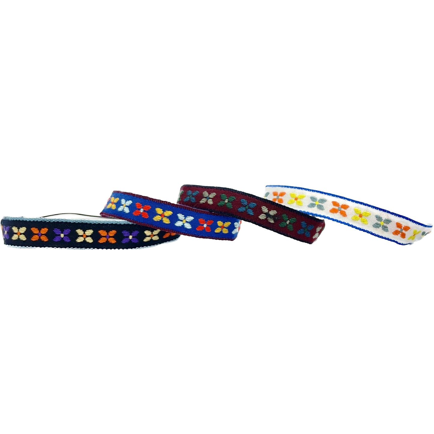 Thread Woven Flower Pattern Bracelet BR2826-40 (12PC)