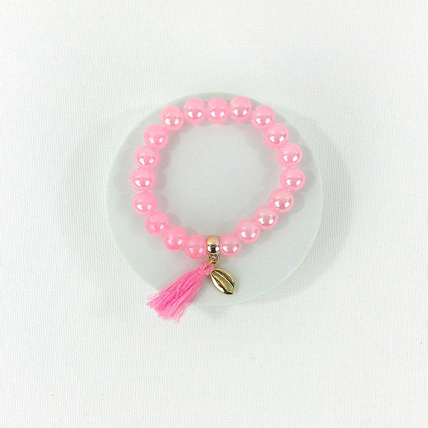 Bead Ball Shell Charm Bracelet BR3723-10 (12PC)