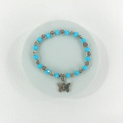 Bead Butterfly Charm Bracelet BR3723-2 (12PC)
