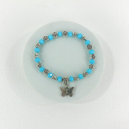 Bead Butterfly Charm Bracelet BR3723-2 (12PC)