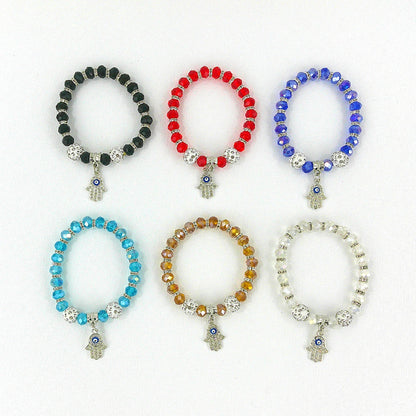 Bead Hamsa Charm Bracelet BR3723-7 (12PC)