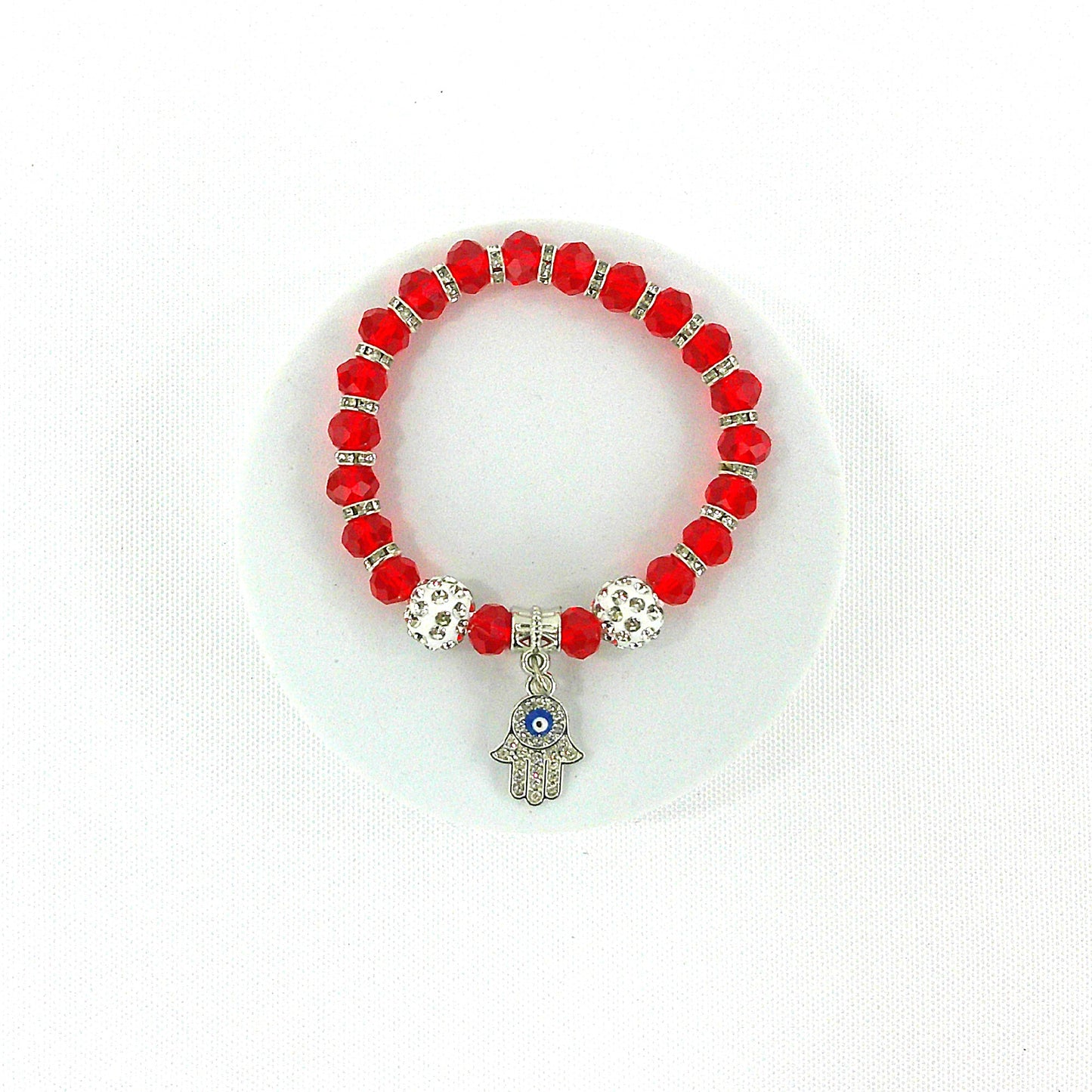 Bead Hamsa Charm Bracelet BR3723-7 (12PC)