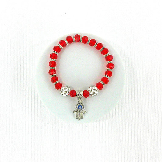 Bead Hamsa Charm Bracelet BR3723-7 (12PC)