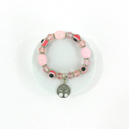 Natural Stone the Tree of Life Charm Bracelet BR3723-8 (12PC)