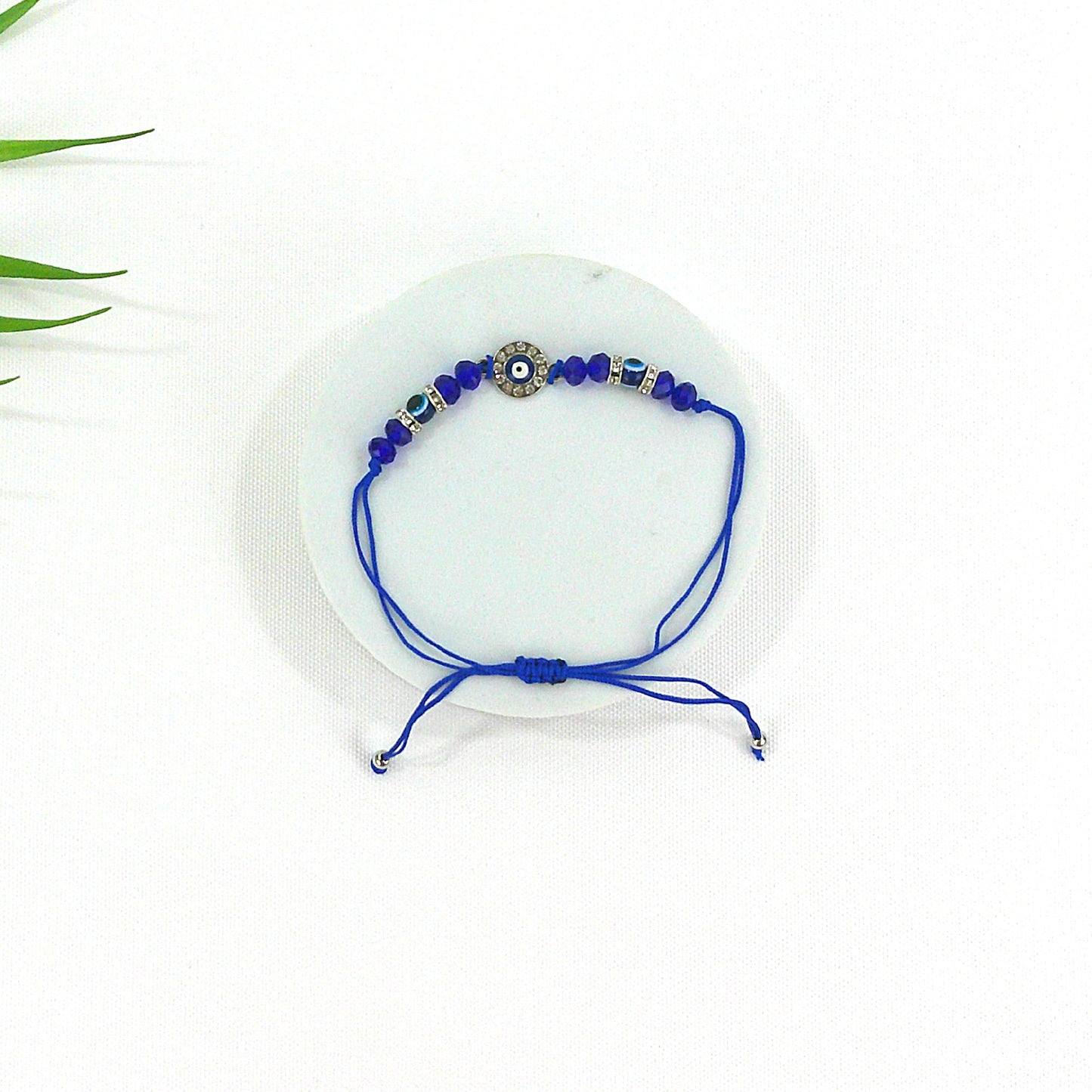 Bead Evil Eye Charm Adjustable Bracelet  BR3724-6 (12PC)