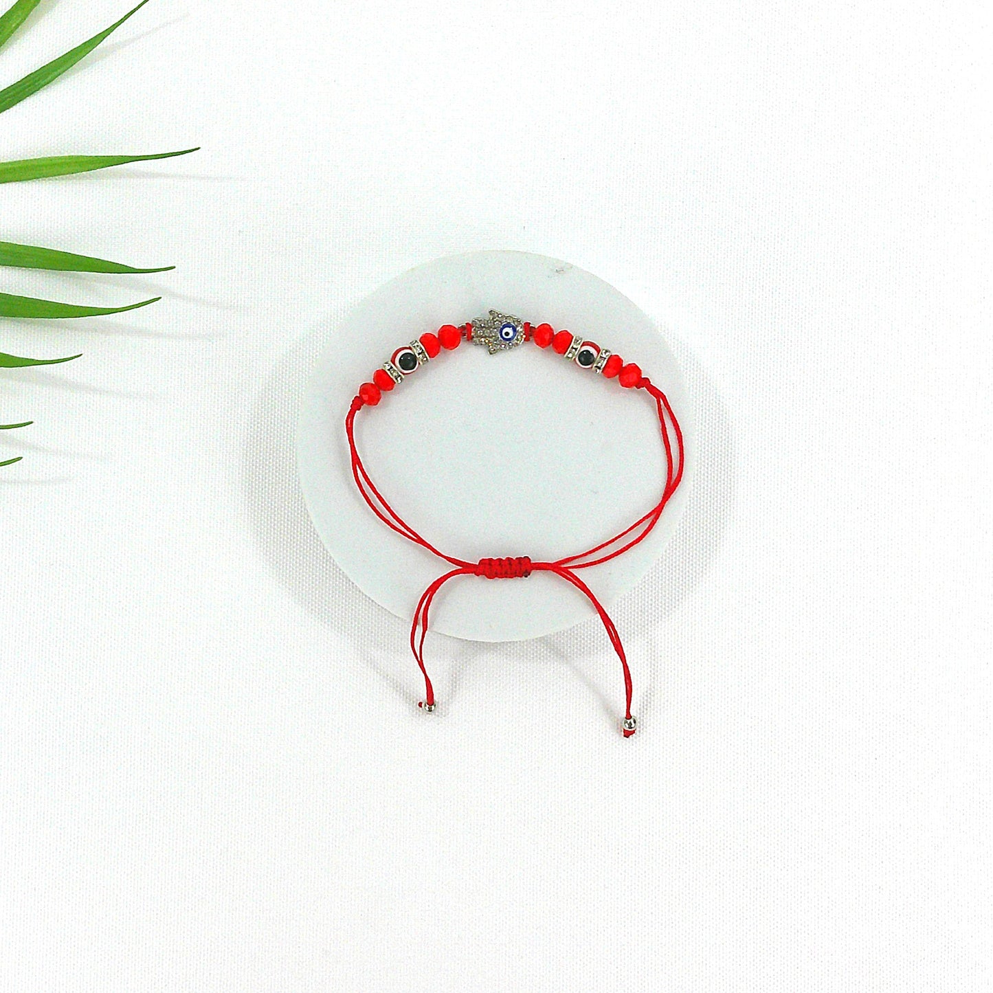 Bead Evil Eye Charm Adjustable Bracelet  BR3724-6 (12PC)