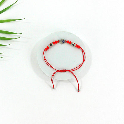 Bead Evil Eye Charm Adjustable Bracelet  BR3724-6 (12PC)