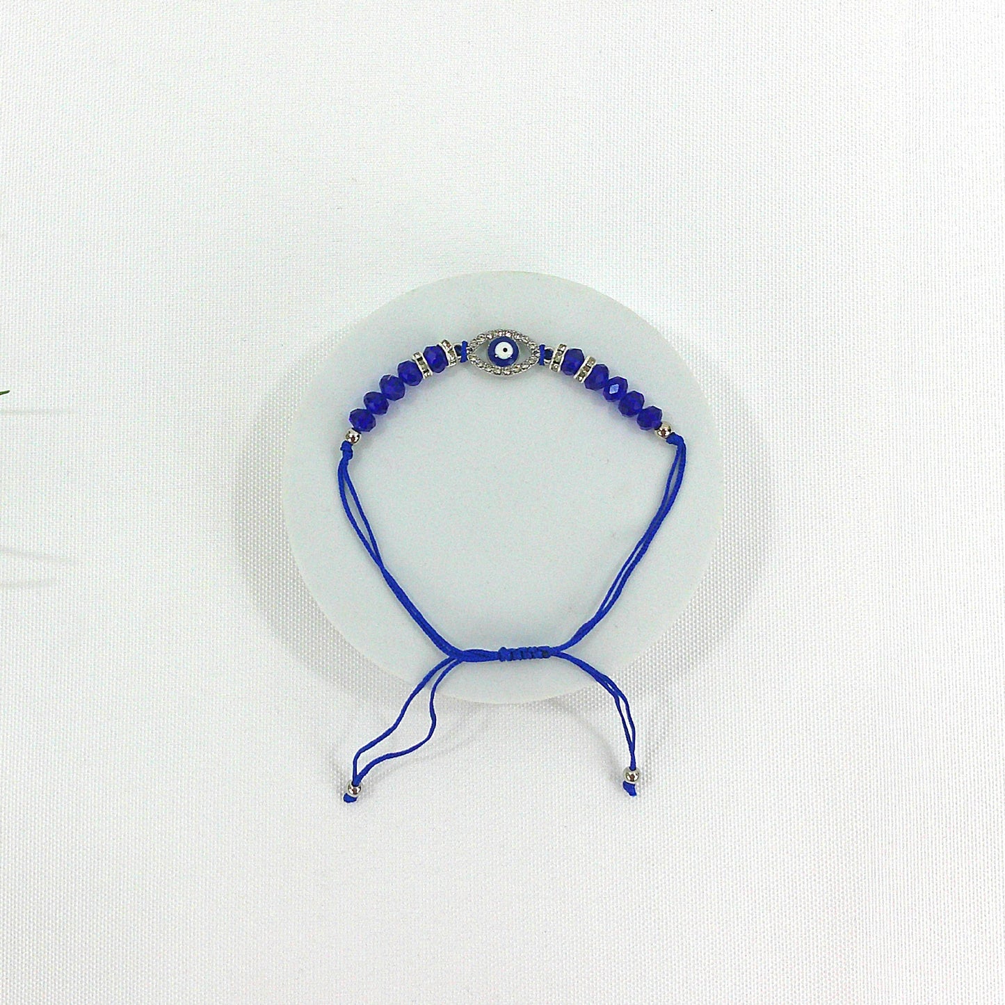 Bead Evil Eye Charm Adjustable Bracelet BR3724-8 (12PC)