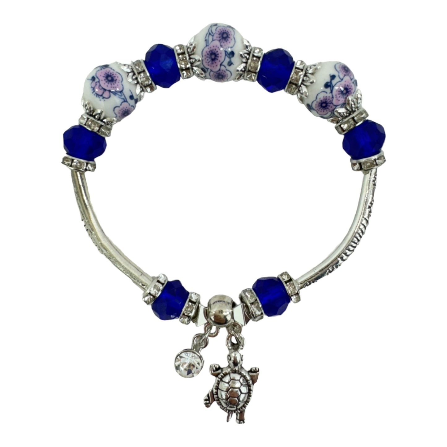 Multi Charm Stretch Bangle Bracelet BR4218-2 (12PC)