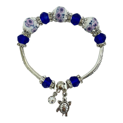 Multi Charm Stretch Bangle Bracelet BR4218-2 (12PC)