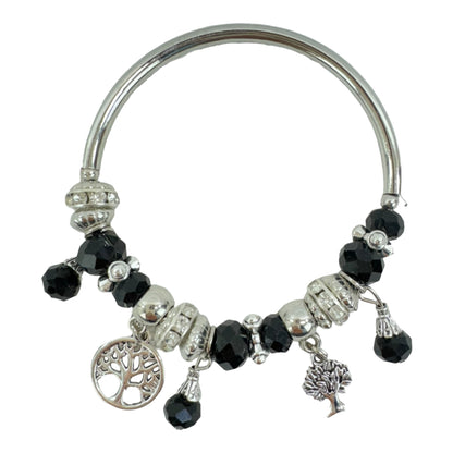 The Tree of Life Charm Stretch Bangle Bracelet BR4218-6 (12PC)