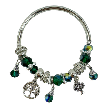 The Tree of Life Charm Stretch Bangle Bracelet BR4218-6 (12PC)