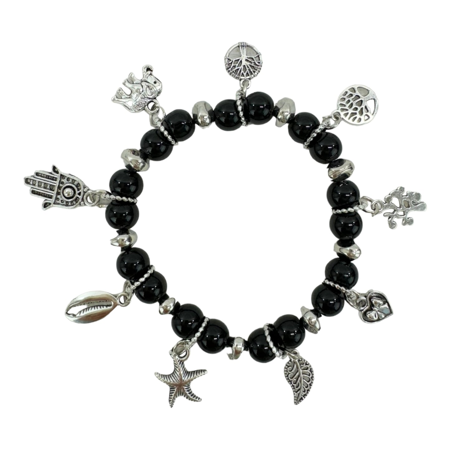 Natural Stone Multi Charm Bracelet BR4226-5 (12PC)